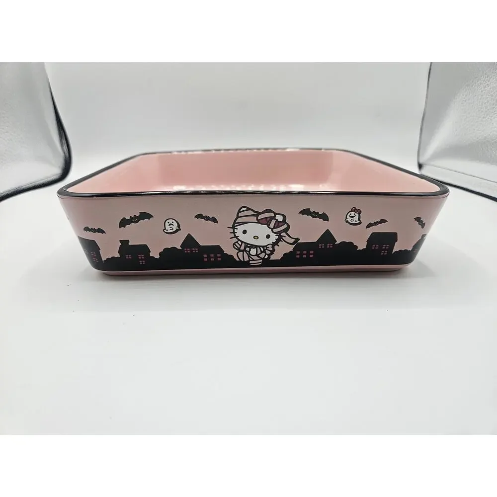 Hello Kitty Halloween Baking Dish Mummy Bats Ghosts Pink‎ 9 x 9 NEW Sanrio